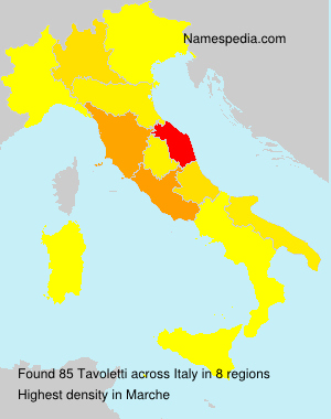 Surname Tavoletti in Italy Surname Tavoletti in Italy