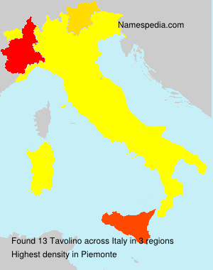 Surname Tavolino in Italy Surname Tavolino in Italy