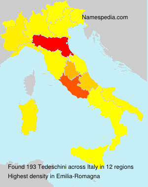 Surname Tedeschini in Italy Surname Tedeschini in Italy