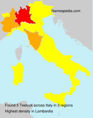 Surname Teeluck in Italy Surname Teeluck in Italy