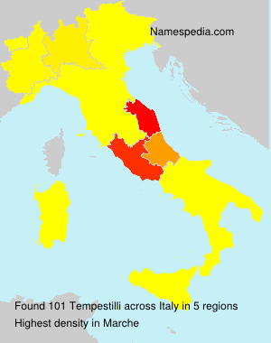 Surname Tempestilli in Italy Surname Tempestilli in Italy