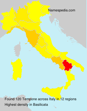 Surname Tempone in Italy Surname Tempone in Italy