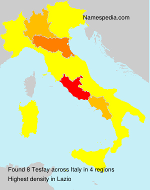Surname Tesfay in Italy Surname Tesfay in Italy