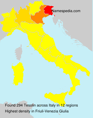 Surname Tesolin in Italy Surname Tesolin in Italy