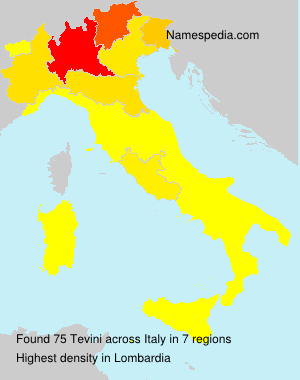 Surname Tevini in Italy Surname Tevini in Italy