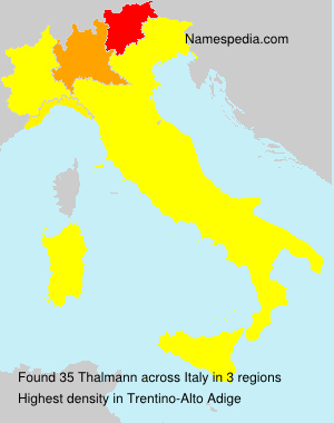 Surname Thalmann in Italy Surname Thalmann in Italy
