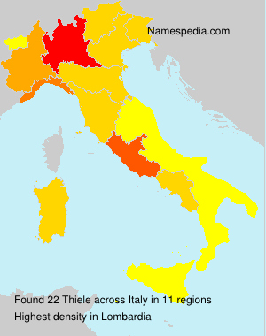 Surname Thiele in Italy Surname Thiele in Italy