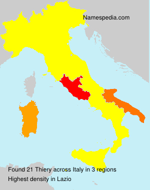 Surname Thiery in Italy Surname Thiery in Italy