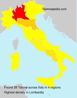 Surname Tidone in Italy Surname Tidone in Italy