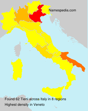 Surname Tieni in Italy Surname Tieni in Italy