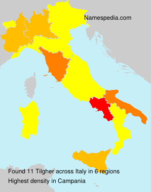 Surname Tilgher in Italy Surname Tilgher in Italy