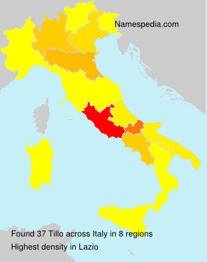 Surname Tillo in Italy Surname Tillo in Italy