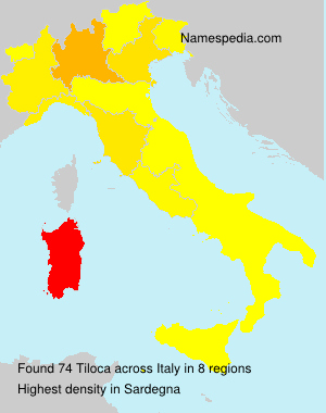 Surname Tiloca in Italy Surname Tiloca in Italy