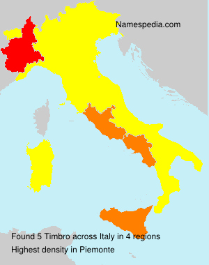 Surname Timbro in Italy Surname Timbro in Italy