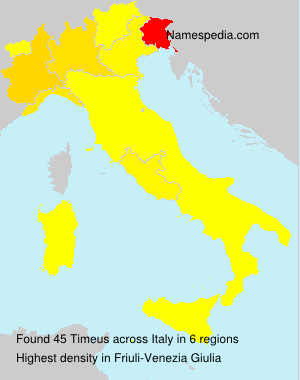 Surname Timeus in Italy Surname Timeus in Italy