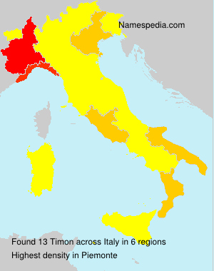Surname Timon in Italy Surname Timon in Italy