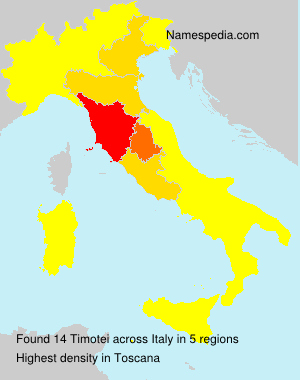 Surname Timotei in Italy Surname Timotei in Italy