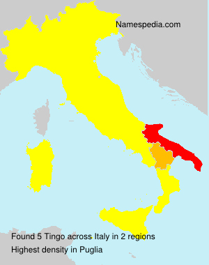 Surname Tingo in Italy Surname Tingo in Italy