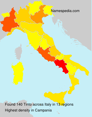 Surname Tinto in Italy Surname Tinto in Italy