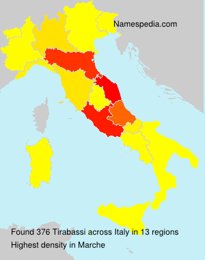 Surname Tirabassi in Italy Surname Tirabassi in Italy