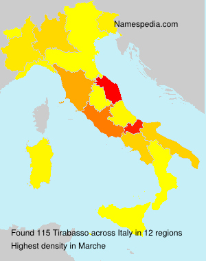 Surname Tirabasso in Italy Surname Tirabasso in Italy