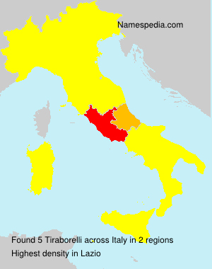 Surname Tiraborelli in Italy Surname Tiraborelli in Italy