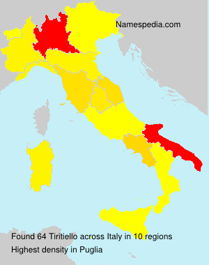 Surname Tiritiello in Italy Surname Tiritiello in Italy