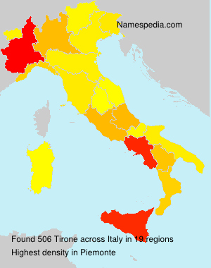 Surname Tirone in Italy Surname Tirone in Italy