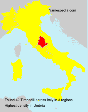 Surname Tironzelli in Italy Surname Tironzelli in Italy