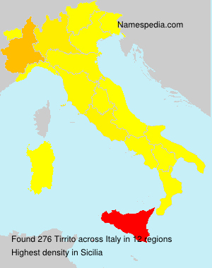 Surname Tirrito in Italy Surname Tirrito in Italy