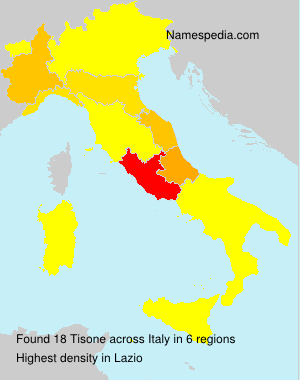 Surname Tisone in Italy Surname Tisone in Italy