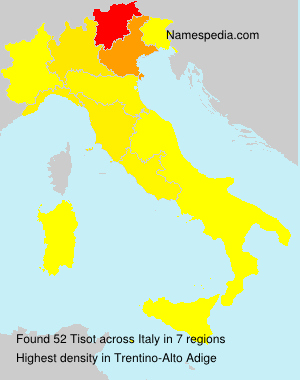 Surname Tisot in Italy Surname Tisot in Italy