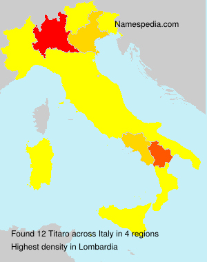 Surname Titaro in Italy Surname Titaro in Italy