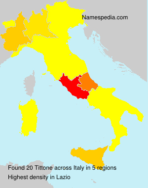 Surname Tittone in Italy Surname Tittone in Italy