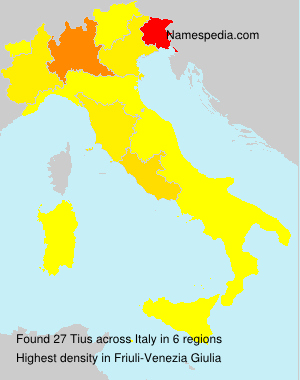 Surname Tius in Italy Surname Tius in Italy