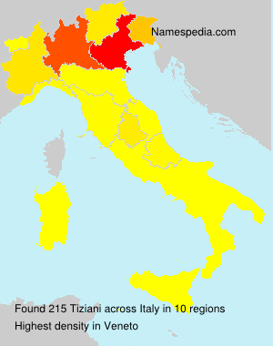 Surname Tiziani in Italy Surname Tiziani in Italy
