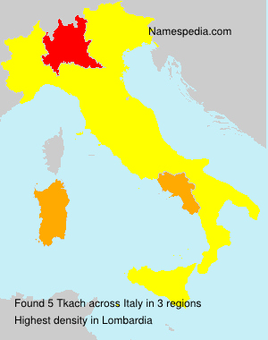 Surname Tkach in Italy Surname Tkach in Italy