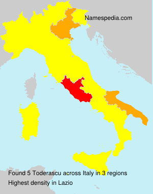 Surname Toderascu in Italy Surname Toderascu in Italy