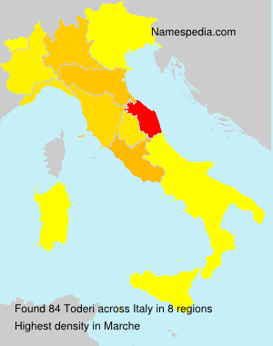 Surname Toderi in Italy Surname Toderi in Italy