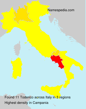 Surname Toderico in Italy