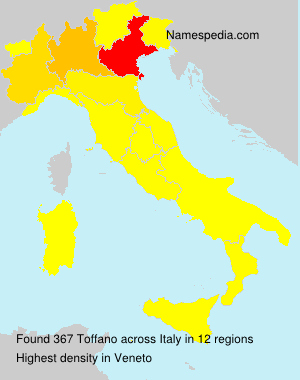 Surname Toffano in Italy
