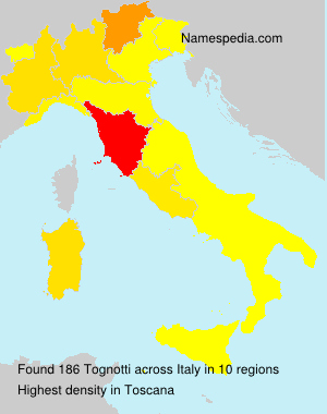Surname Tognotti in Italy Surname Tognotti in Italy