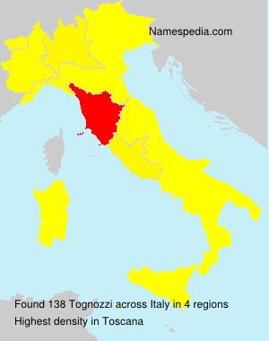 Surname Tognozzi in Italy