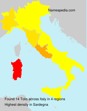 Surname Tolis in Italy Surname Tolis in Italy