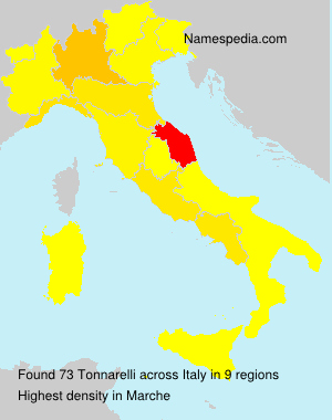 Surname Tonnarelli in Italy Surname Tonnarelli in Italy