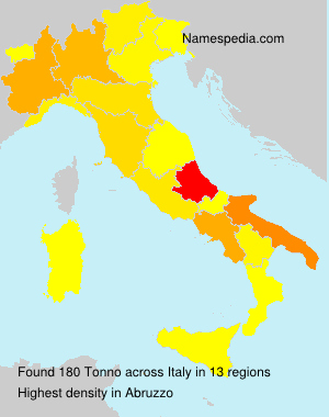 Surname Tonno in Italy Surname Tonno in Italy