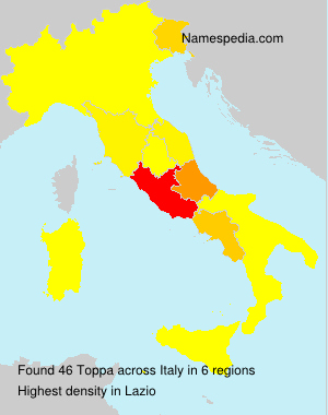 Surname Toppa in Italy Surname Toppa in Italy