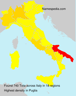 Surname Tota in Italy Surname Tota in Italy