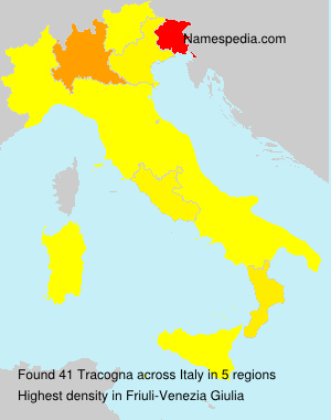 Surname Tracogna in Italy Surname Tracogna in Italy