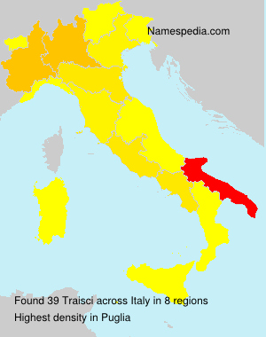 Surname Traisci in Italy Surname Traisci in Italy
